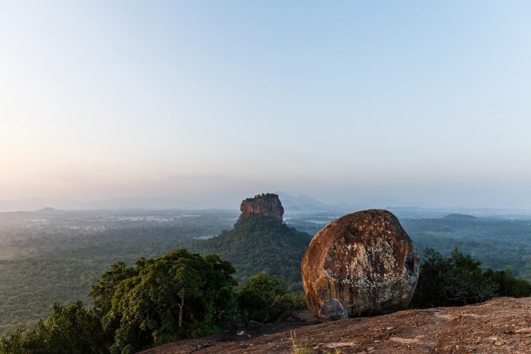 beautiful-scenic-view-of-rock-on-mountain-and-clea-2023-11-27-05-32-30-utc